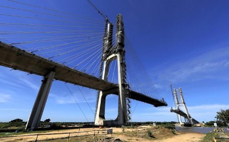 Ligação final da Ponte Internacional da Rota Bioceânica entre Brasil e Paraguai está prevista para maio