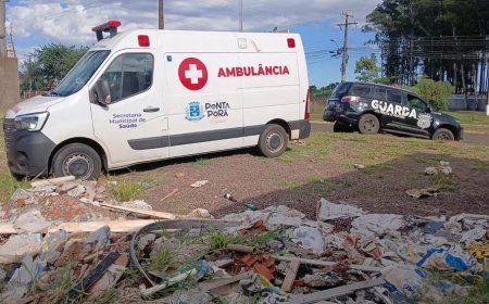 Homem furta ambulância de hospital, abandona veículo e joga a chave fora em Ponta Porã