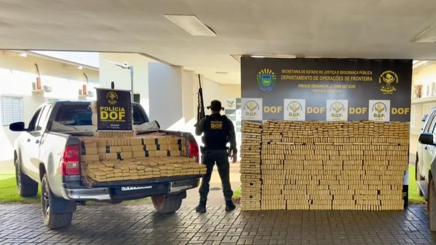 Caminhonete furtada é apreendida com mais de duas toneladas de maconha em Dourados
