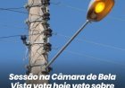 Câmara de Bela Vista vota veto do Executivo sobre revisão da taxa de iluminação pública