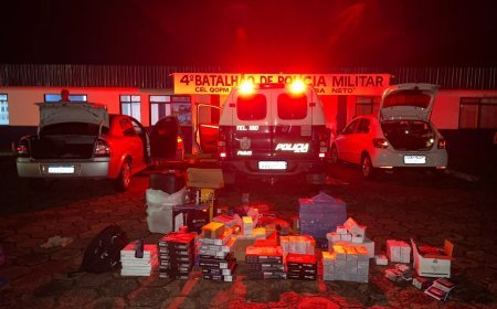 Polícia Militar do 4 BPM apreende dois veículos  com mercadorias irregulares