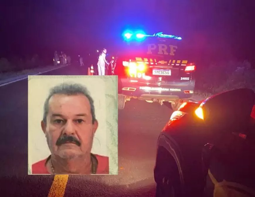 Homem de 61 anos morre após queda de moto na BR-060