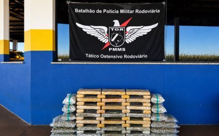 TOR do BPMRv apreende 60 quilos de drogas durante fiscalização na MS-162 em Maracaju.