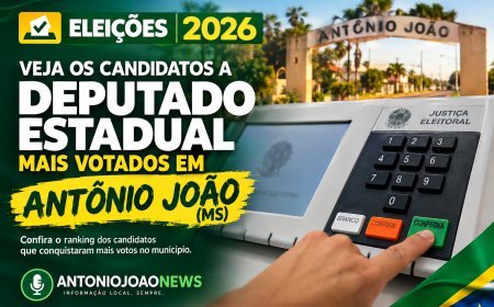 Eleições 2026: veja os candidatos a deputado estadual mais votados em Antônio João