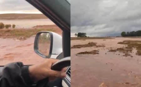 Açude transborda e alaga estradas rurais em Antônio João