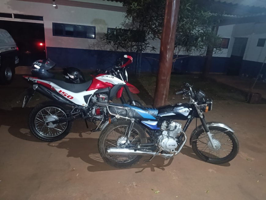 Polícia Militar apreende duas motocicletas durante atendimento de ocorrência em Antônio João